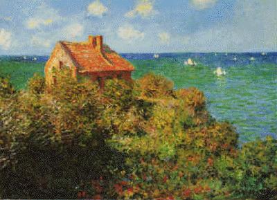 Claude Monet Fisherman's Cottage on the Cliffs Norge oil painting art